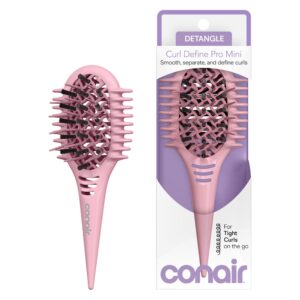 Conair Curl Define Pro Tighter Curls Mini Brush Pink