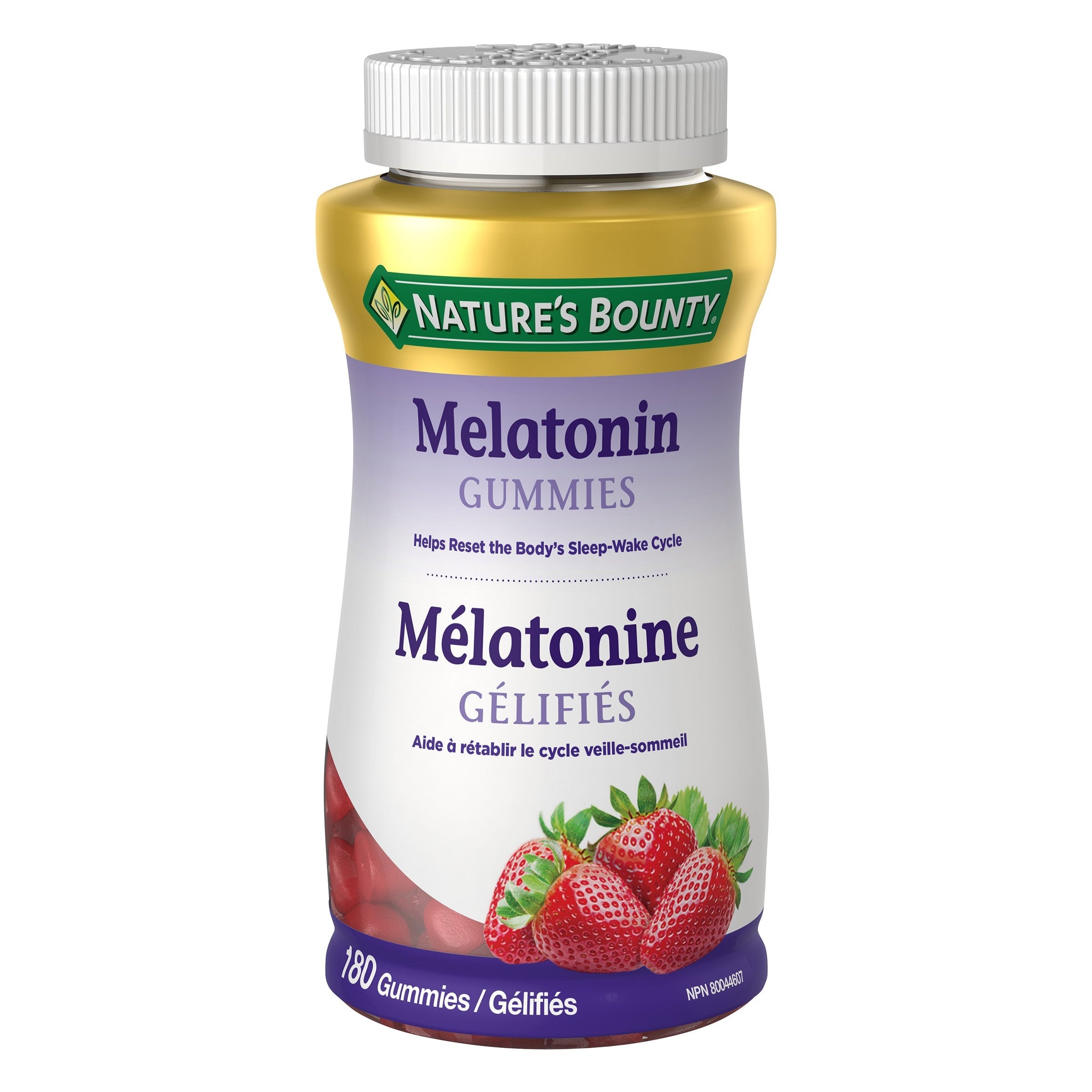 Nature's Bounty Melatonin 2.5 mg Strawberry Gummies 180 Count