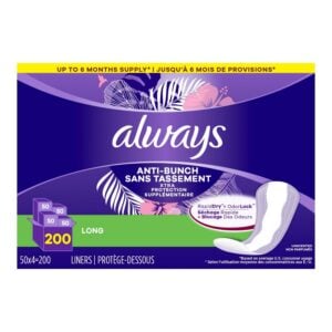 Always Anti-Bunch Xtra Protection Daily Liners Long 200 Count