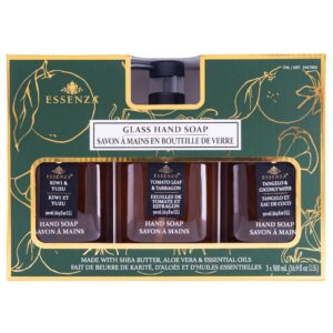 Essenza Glass Bottle Liquid Hand Soap 3 x 500 mL