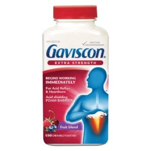 Gaviscon Extra Strength Chewable Foamtabs Fruit Blend 150 Tablets