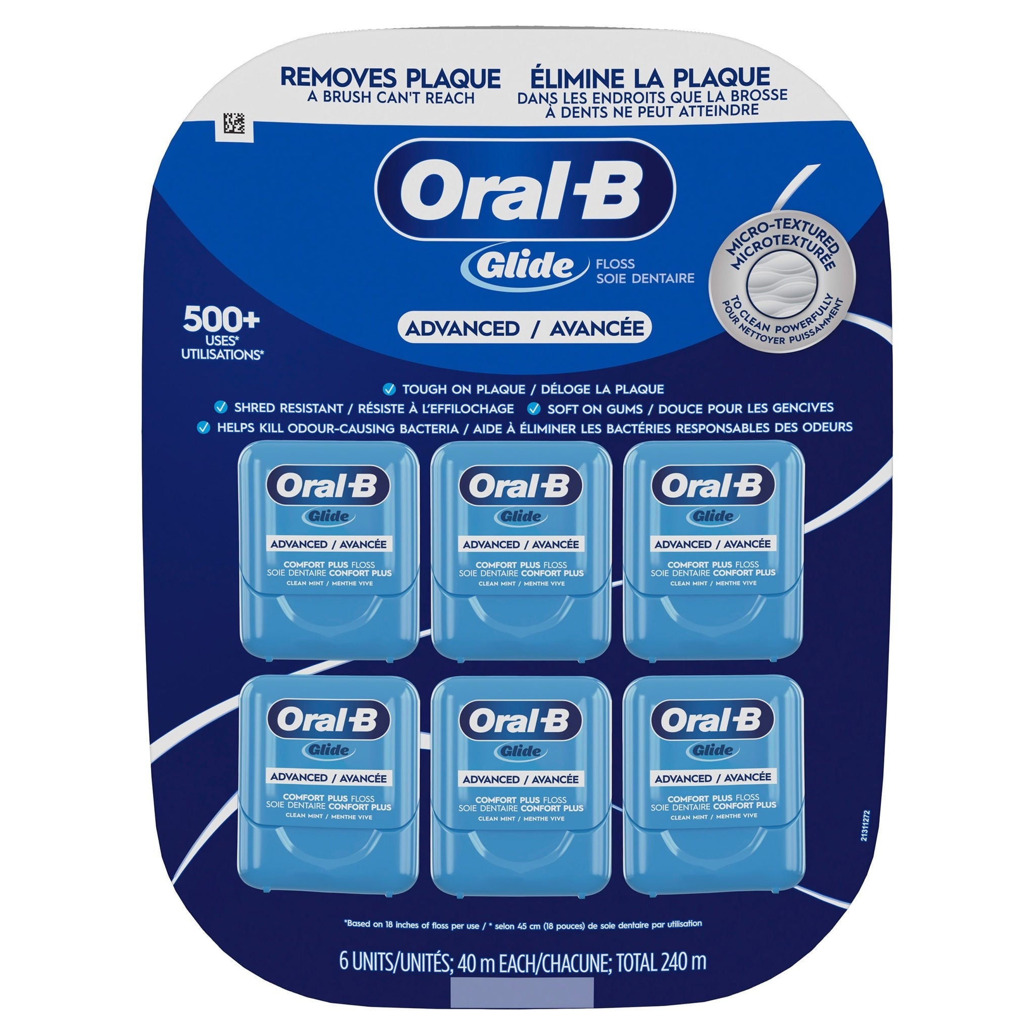 Oral-B Glide Advanced Comfort Plus Floss Mint 6 x 40 m