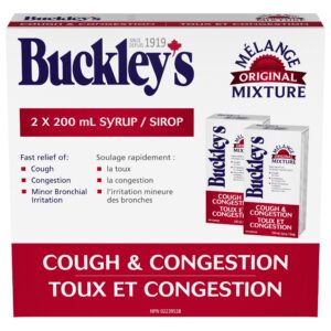 Buckley's Original Mixture Cough & Congestion Syrup 2 x 200 mL