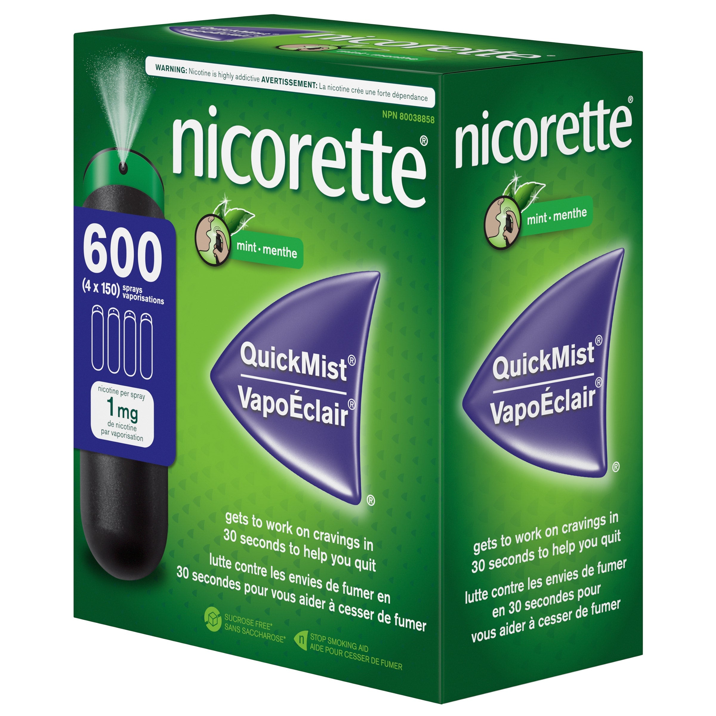 Nicorette QuickMist Mint 1 mg 4 x 150 Sprays - CTC Health