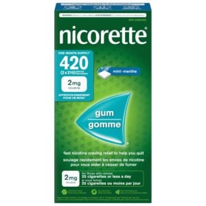 Nicorette Mint Gum 2 mg 2 x 210 Pieces