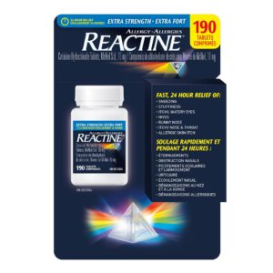 Reactine Extra Strength 24-Hour Allergy Relief 10 mg 190 Tablets