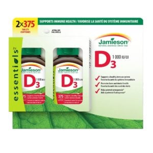 Jamieson Vitamin D3 1000 IU 2 x 375 Tablets