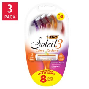 BIC Soleil Colour Collection Women's Disposable Razors 3 x 8 Count