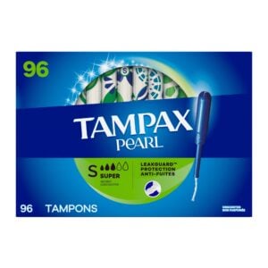 Tampax Pearl Tampons Super Absorbency Unscented 96 Count