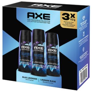 AXE Blue Lavender Body Spray 3 x 113 g