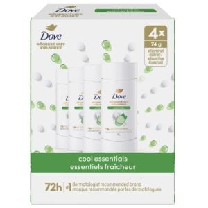 Dove Advanced Care Cool Essentials Antiperspirant 4 x 74 g