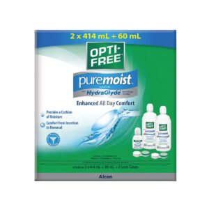 Opti-Free PureMoist Contact Lens Solution 2 x 414 mL + 60 mL