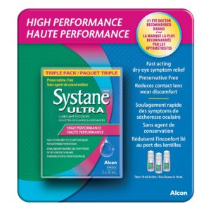 Systane Ultra Preservative-Free Lubricant Eye Drops 3 x 10 mL