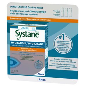 Systane Hydration Lubricant Eye Drops 3 x 10 mL