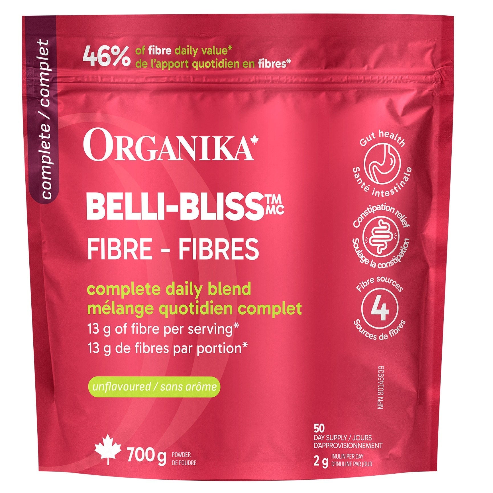 Organika Belli-Bliss Fibre Unflavoured 700 g