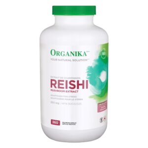 Organika Reishi Mushroom Extract 250 mg 360 Vegetarian Capsules