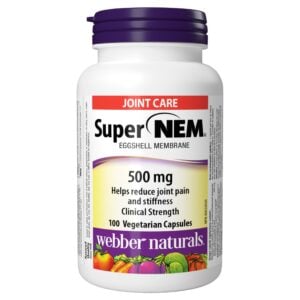 Webber Naturals NEM Natural Eggshell Membrane 500 mg 100 Vegetarian Capsules