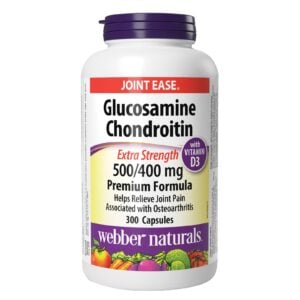 Webber Naturals Glucosamine Chondroitin Sulfate Extra Strength 300 Capsules