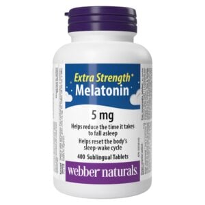 Webber Naturals Melatonin 5 mg Extra Strength Easy Dissolve 400 Tablets