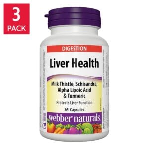 Webber Naturals Liver Health Milk Thistle 150 mg 3 x 65 Capsules