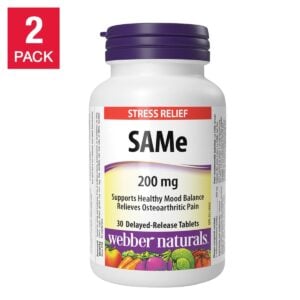 Webber Naturals SAMe 200 mg 2 x 30 Delayed-Release Tablets