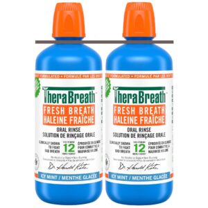 TheraBreath Icy Mint Fresh Breath Mouthwash 2 x 1 L