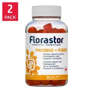 Florastor Probio + Fibre Peach Lemonade 2 x 56 Gummies