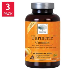 New Nordic Turmeric Gummies Mango Orange 3 x 60 Gummies