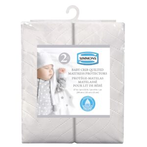 Simmons Waterproof Crib Mattress Protector 2-Pack