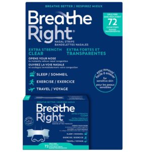 Breathe Right Extra Strength Nasal Strips Clear 72 Count