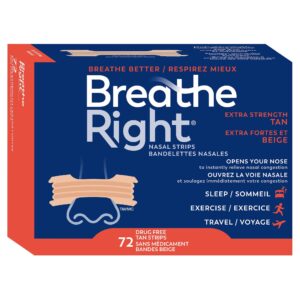 Breathe Right Extra Strength Nasal Strips Tan 72 Count