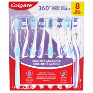 Colgate 360 Sensitive Advanced Soft Toothbrushes 8-Pack