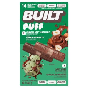 Built Puff Protein Bars Chocolatey Hazelnut & Mint Chip 14 x 40 g