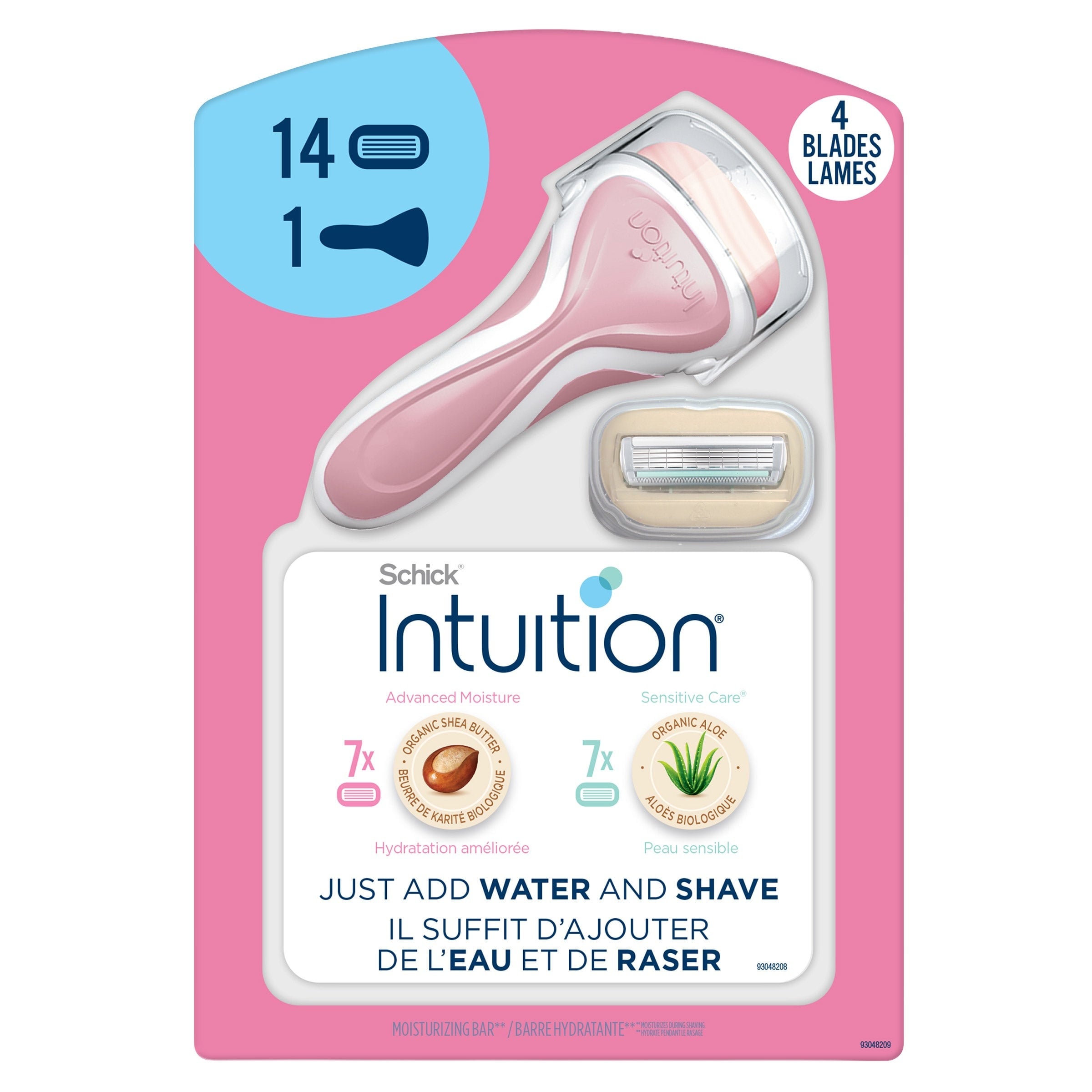 Schick Intuition Razor Variety Pack 1 Handle + 14 Cartridges